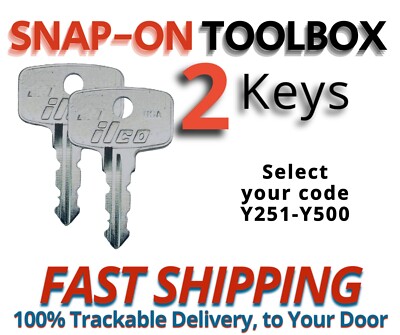 Snap-On Toolbox Keys Replacement Key Cut to your Code Y251-Y500 | eBay