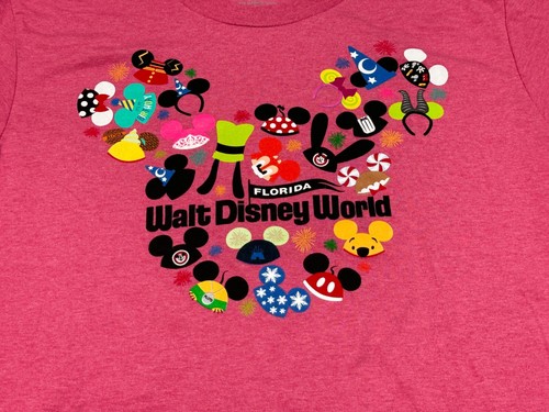 NEW Walt Disney World Shirt Adult XL Pink Mickey Mouse Winnie The Pooh Ears - Picture 6 of 7
