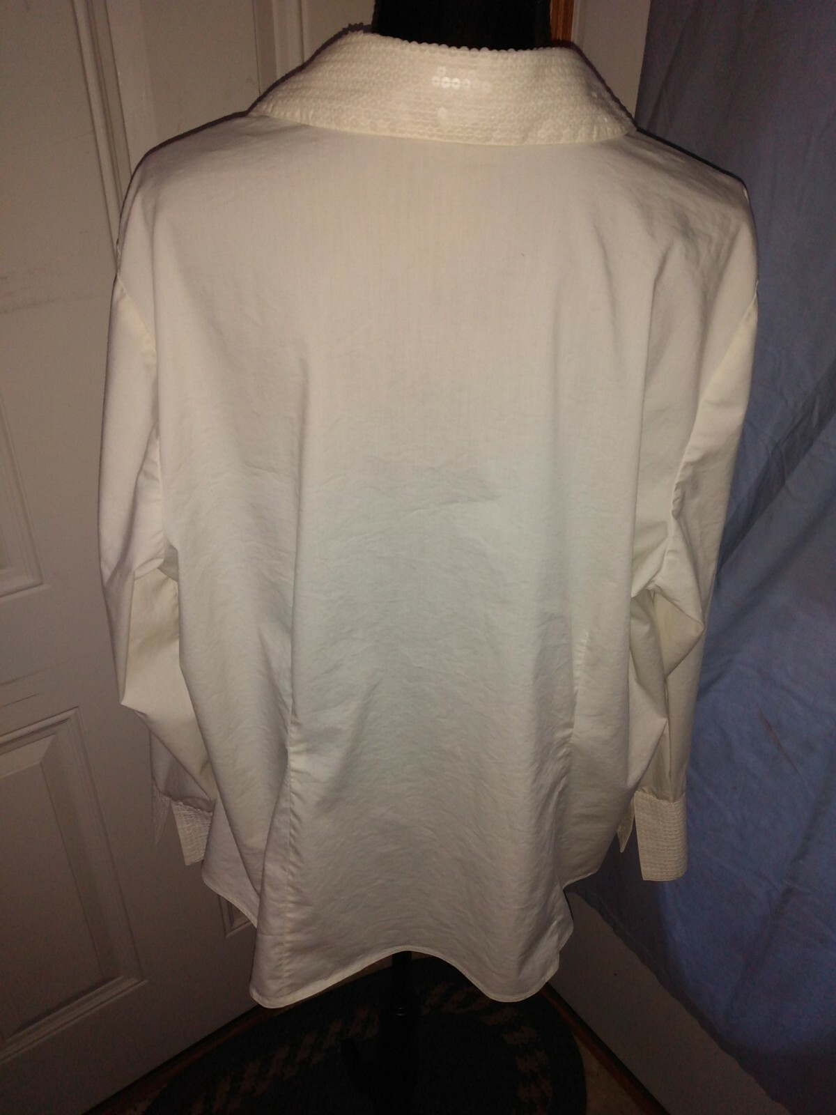 Lane bryant  Eggshell Button Down 22/24 Blouse pi… - image 6