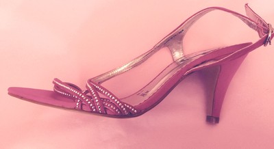 Debenhams Debut UK5 EU38 cerise pink satin strappy sandals with 3.5\