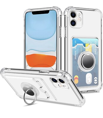Coolden iPhone 11 Case Wallet Case-Card Holder Ring Kickstand