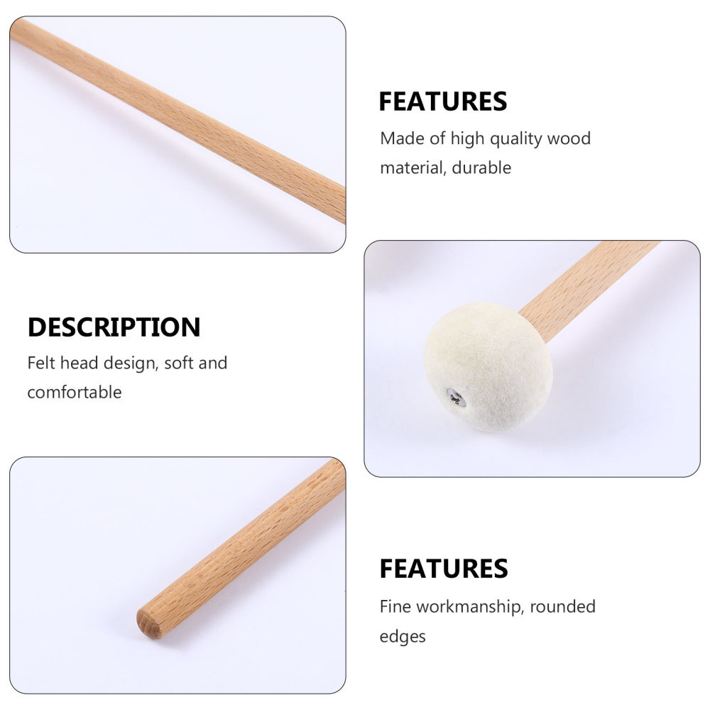 2pcs Felt Head Mallet Percussion Drumsticks Tenor Drum Mallets eBay