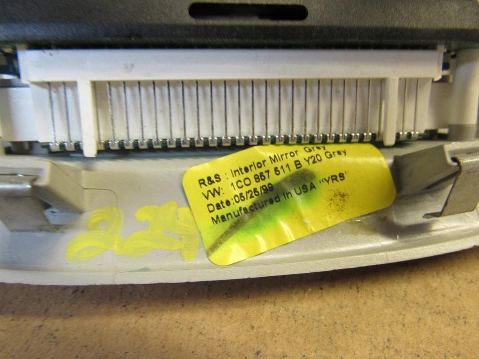 Espejo retrovisor interior Volkswagen Beetle GLS 1998 1999 2000 2001 2002 FABRICANTE DE EQUIPOS ORIGINALES Foto 4 de 4