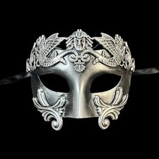 Warrior Egyptian Style masquerade mask Party Mask for men - Silver