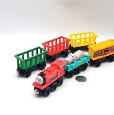 Thomas Friends Wooden Railway Train Tank - Ivo Hugh Zoo Circus Cars Lot x6