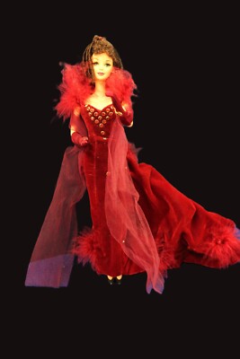 1994 Hollywood Legends Collection Barbie Scarlett O Hara Doll Red Dress