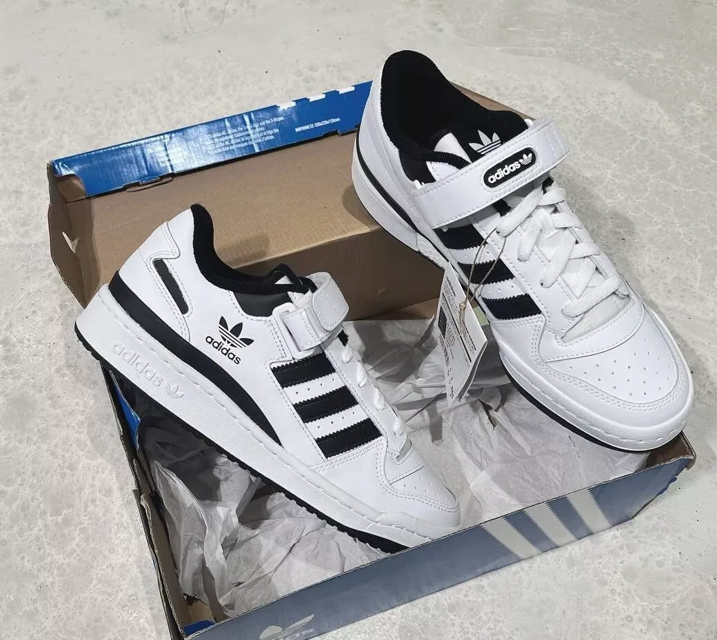 Adidas Forum Low Men's Size's Cloud White Core Black FY7757 Sneakers NEW |  eBay