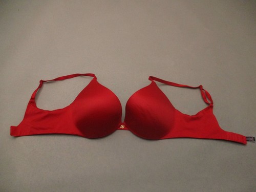 Reggiseno push up 32D Victoria's Secret donna rosso imbottito ferretto chiusura schiena 2G - Foto 3 di 8