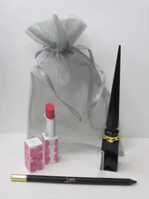 CHANTECAILLE LIPSTICK & LOUBOUTIN BLACK PENCIL EYELINER + KHOL LIQUID EYELINER