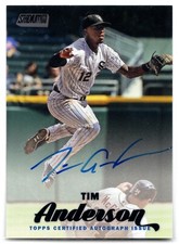 2017 Topps Stadium Club Black Foil Tim Anderson #SCA-Tan Auto 09/25