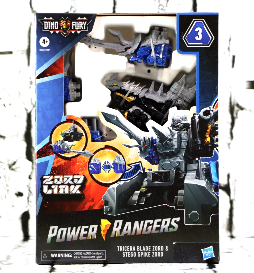 thha__ オブジェ ザー トリ Power Rangers Dino Fury Zord Link Tricera Blade Zord & Stego Spike