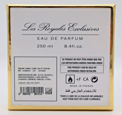 Creed Sublime Vanille 250ml / 8.4 oz Batch 18G01 Authentic & Fast