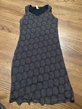 Lapis Geometric Black White Sleeveless Knee Length Dress Size S Womens