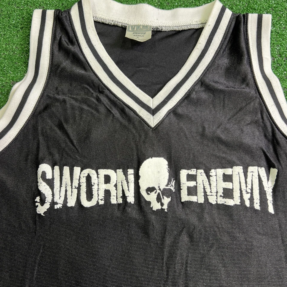 Camiseta deportiva de baloncesto negra rara jurada Enemey NYC 00 para hombre talla grande Foto 2 de 4