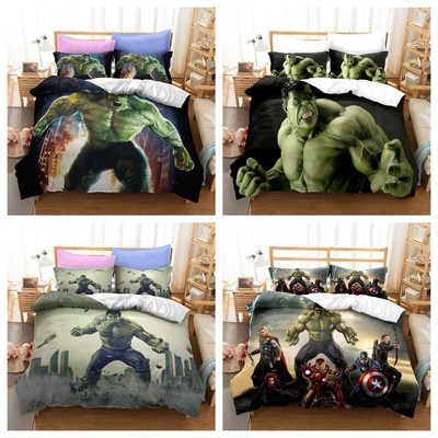 Neu Marvel Hulk Bettwäsche Set Bettbezug Set Kissenbezug 135x200 200x200 240x220