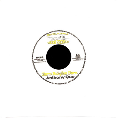 Anthony Que - Burn Babylon Burn / Version (Vinyl 7'')