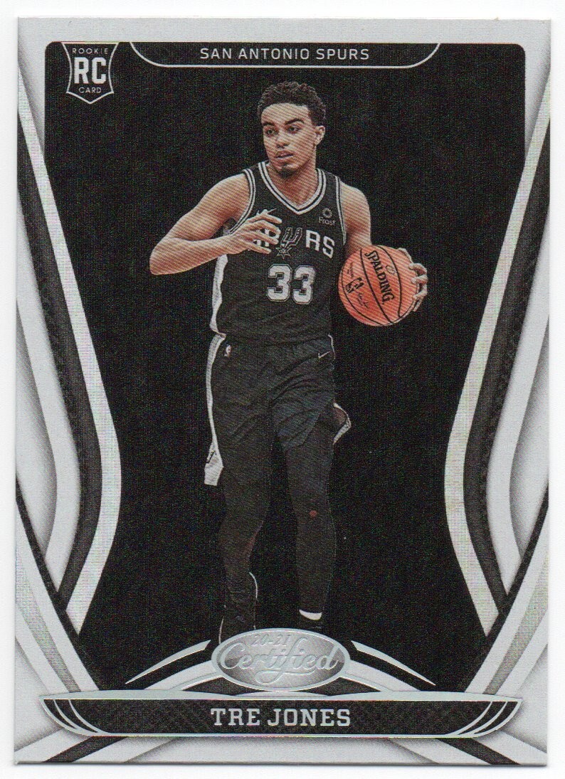 2020-21 Certified #163 Tre Jones RC San Antonio Spurs