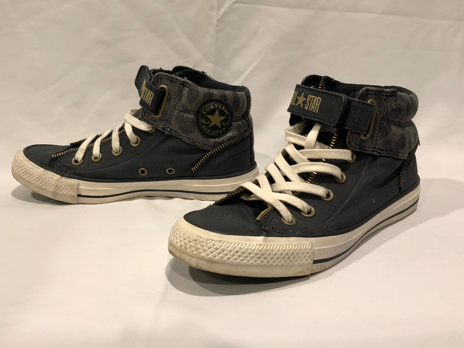 Converse Ctas Black Leather Converse With Zipper NIB Converse CTAS