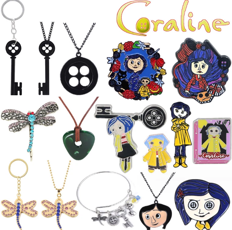 UNDERCOVER Bracciale Spilla Collana Braccialetto Porta Segreta Madre Coraline & the Secret Door