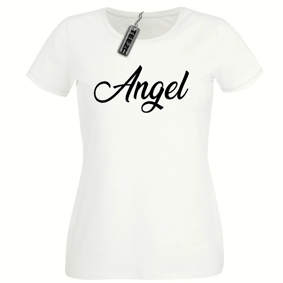 TEEZ Angel Tee shirt, Ladies Fitted Tshirt,Slogan Womens t-shirt
