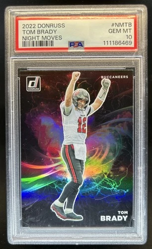 2022 Panini Donruss Tom Brady Night Moves #NM-TB Buccaneers PSA 10 GEM MINT