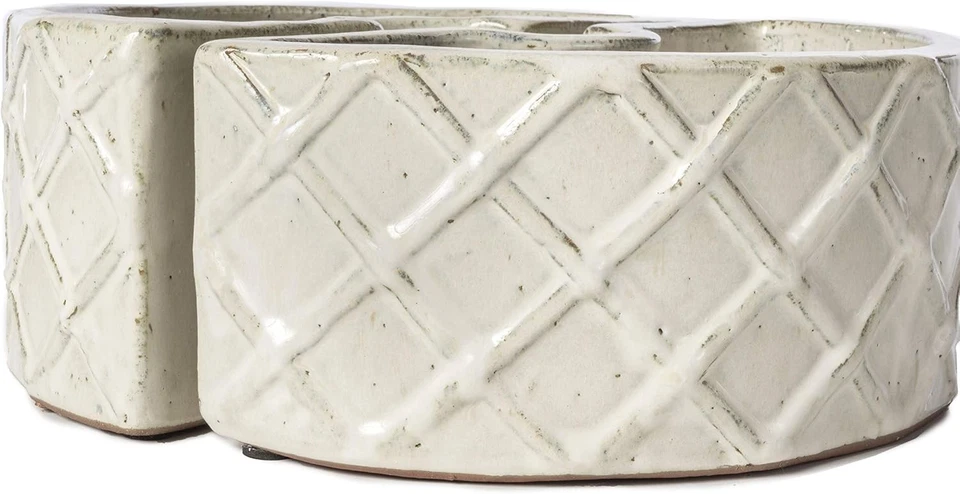 Paraguas enrejado maceta crema Foto 3 de 3