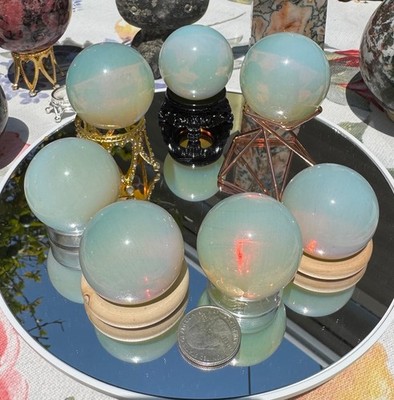 1pc Opalite Ball Sphere Quartz Crystal Mineral Gem Reiki Healing 40mm
