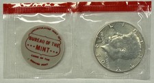 1970D Kennedy 40% Silver Half Dollar From Mint Set In Mint Cello + Mint Token(4)