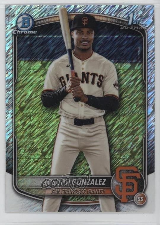 2025 Bowman Chrome Prospects Shimmer Refractor Josuar Gonzalez #BCP-153 14md
