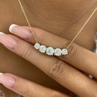 3.2ct Round Pendant Necklace Yellow Gold 14K Labcreated Diamond F/VS — photo 2