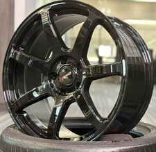 18" AUDI A3 & S3 2003-2026 VELOCITY VC5 GLOSS BLACK 8J ALLOY WHEELS /SET OF 4