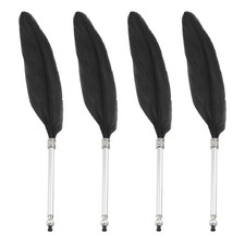 4 Pcs Feather Ballpoint Pen Vintage Quill Ballpoint Pen, Black