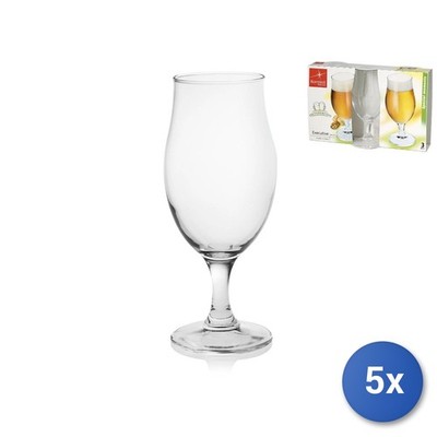 5x Bormioli Rocco Packs Of 3 Executive Glass Beer Glasses