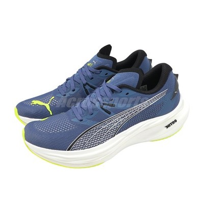 Puma Deviate Nitro 3 Blue Crystal Black Volt Men Road Running Shoes 309707-17