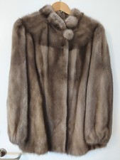 Pelzjacke Mantel Damen Nerz M 38 Graubraun