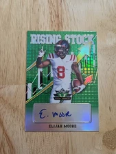 2021 Leaf Valiant ELIJAH MOORE Rising Stock Green Autograph /99 Rookie Auto