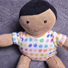 Lovevery Organic Cotton Baby Doll Soft Plush Toy Rainbow Polka Dots Multicolor