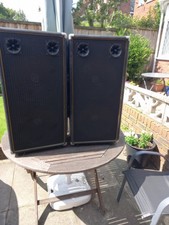Vintage Carlbro Pa Cabs. Used   Fitted With Replacement Speakers. Working