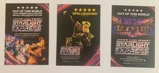 STARLIGHT EXPRESS THEATRE POSTCARD X 3 WEMBLEY PARK THEATRE-OUT OF THIS WORLD