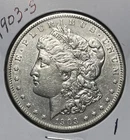 1903-S MORGAN SILVER DOLLAR,  XF/AU DETAILS