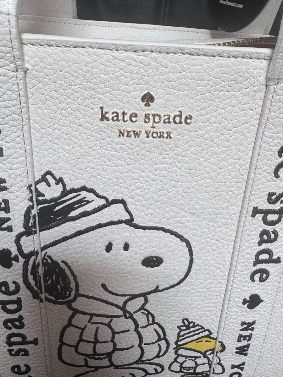 NWT Kate Spade X Peanuts Snoopy Kip Small Tote Pebbled Leather in