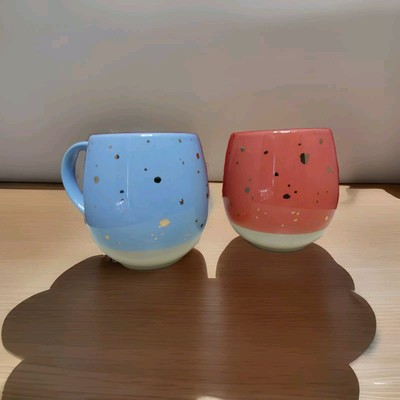 Mimi Premium Collection 1 Paar Blau & Orange 12 Oz Porzellantassen