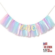 for 1st Birthday - Highchair Banner for First Birthday Baby Girl Banner