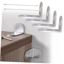 Furniture Anchors Small Aesthetic Earthquake Straps for 1.4 IN 4PACK Silver