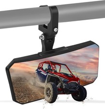 UTV Rearview Mirror, 4.2"x 11" Large UTV SXS Center Rear View Mirror Compatible