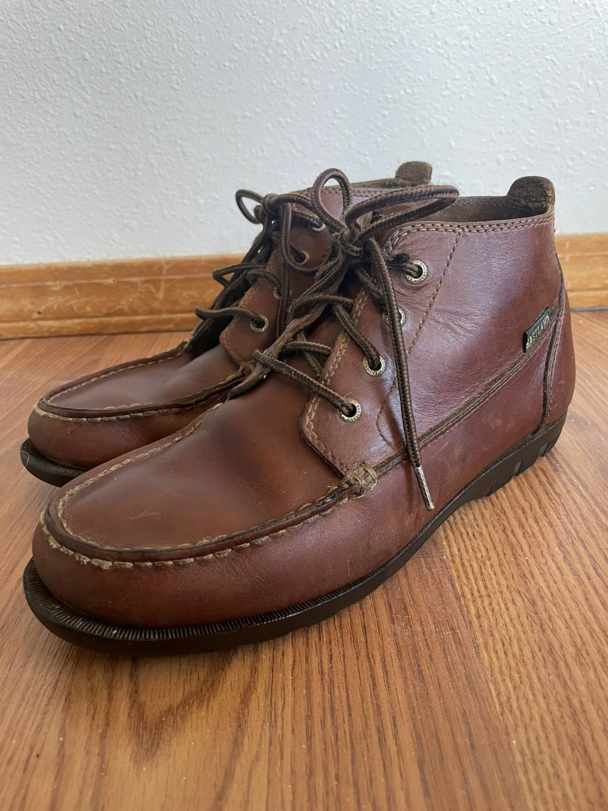 Eastland Seneca Boots Mens Size 9 Brown Leather Camp Moc Chukka Casual