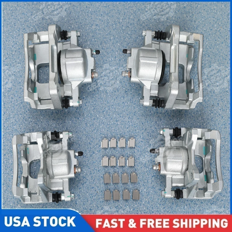 Pinzas de freno de disco delanteras y traseras con soporte para Jeep Wrangler Nitro 2008-2017 Foto 2 de 4