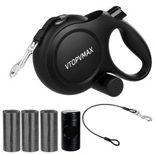 26Ft Retractable Dog Leash for Medium/Large Dogs up to 110lbs, Strong Heavy D...