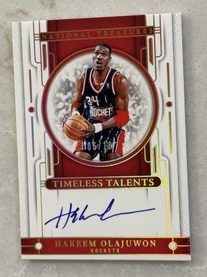 2023-24 Panini National Treasures - Timeless Talents Auto Hakeem Olajuwon /10