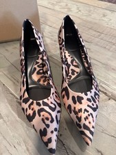 Zara New Leopard Print Cloth Heels 2  Heels Never Used Size 41